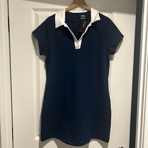 Abercrombie YPB Navy Short Sleeve Active Dress
